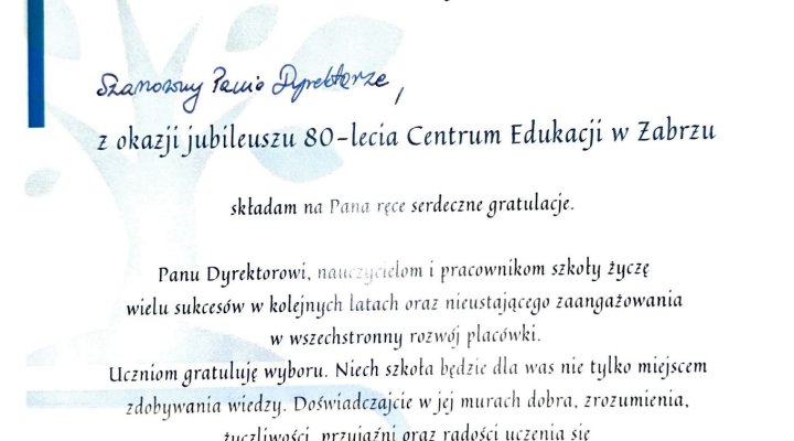 SESJA NAUKOWA z okazji 80- lecia szkoły